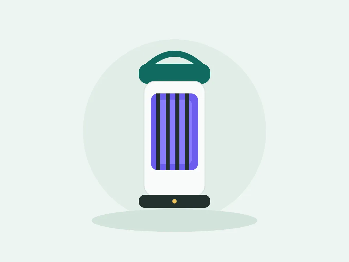 BuzzOff Pro mosquito killer lamp with UV glow